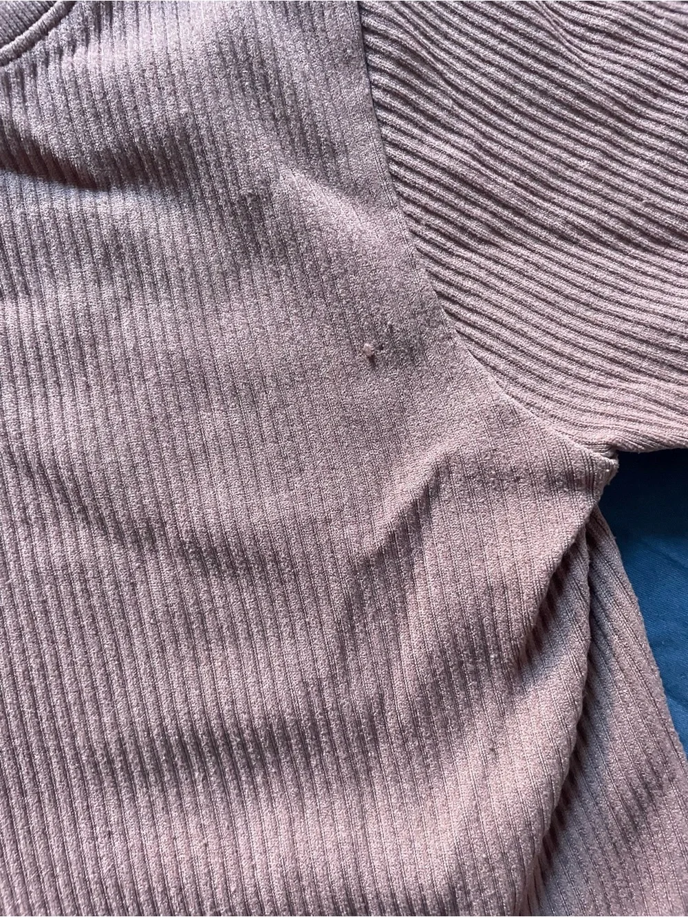 Pink Ribbed Short Sleeve Top - Picture 3 of 4